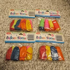 RARE! Vintage 1996 Balloon Siren Party Favors Betta Products 4 packs of 4